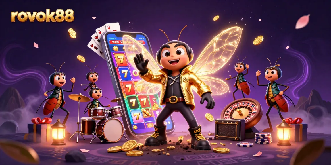 Engage with exciting slot games at rokok88, featuring dynamic elements and vibrant illustrations.
