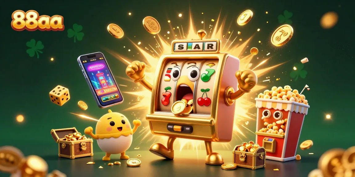 Experience thrilling wins at 88aa with a vibrant golden slot machine celebrating its jackpot!