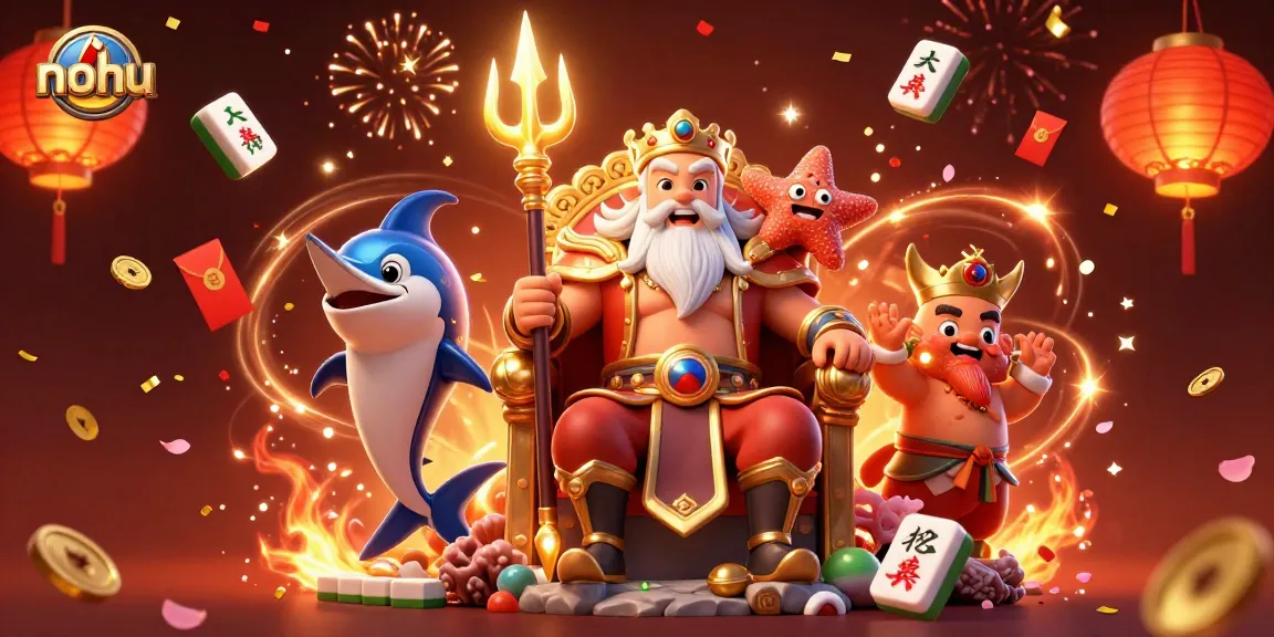 Join the excitement with nohu as Neptune presides over a vibrant casino celebration!