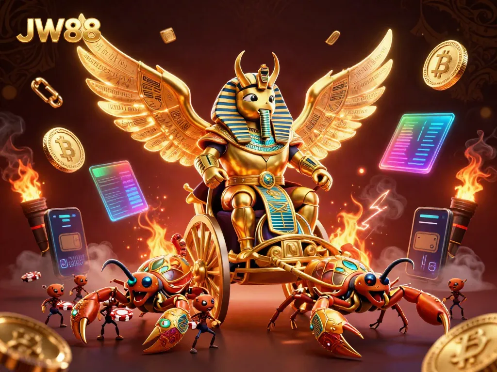 Engage in exciting casino experiences with JW88, featuring stunning golden characters and vibrant gambling elements.