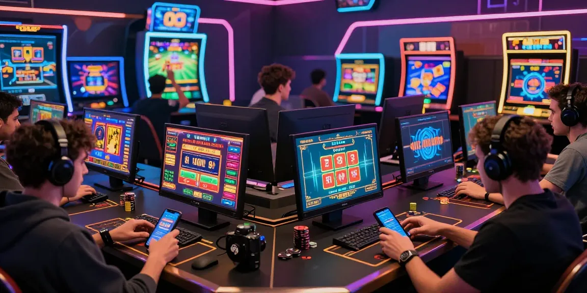 Engaging scene of players enjoying diverse online gambling experiences at XX88 platform with vibrant graphics.