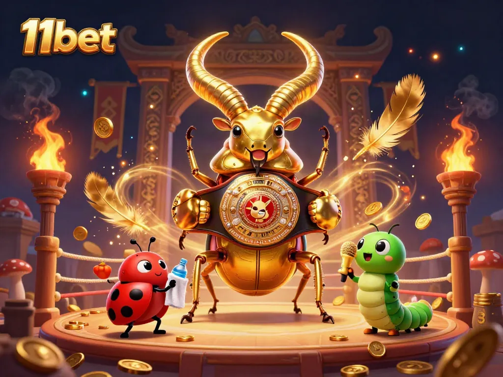 Engage in exciting 11bet action with a lively boxing scene featuring unique 3D characters.
