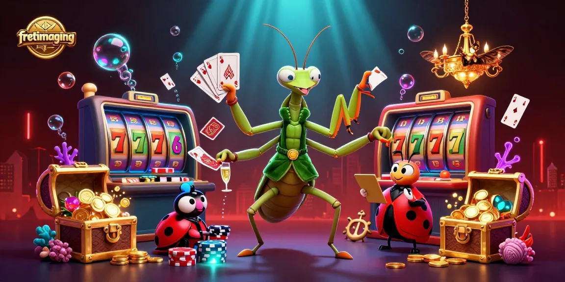 Engage in vibrant casino excitement with fretimaging's slot reels and animated characters