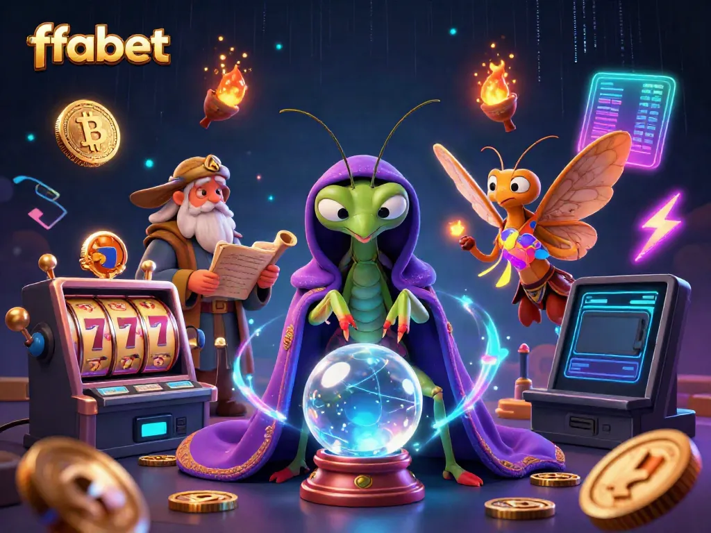 Engage in thrilling slots with fabet, highlighted by a vivid fortune teller scene.