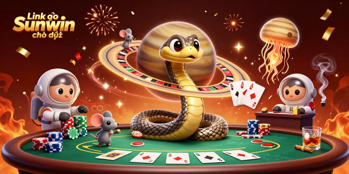Experience thrilling bets at Link vào Sunwin chính thức Casino, featuring vibrant cosmic elements and gaming excitement.