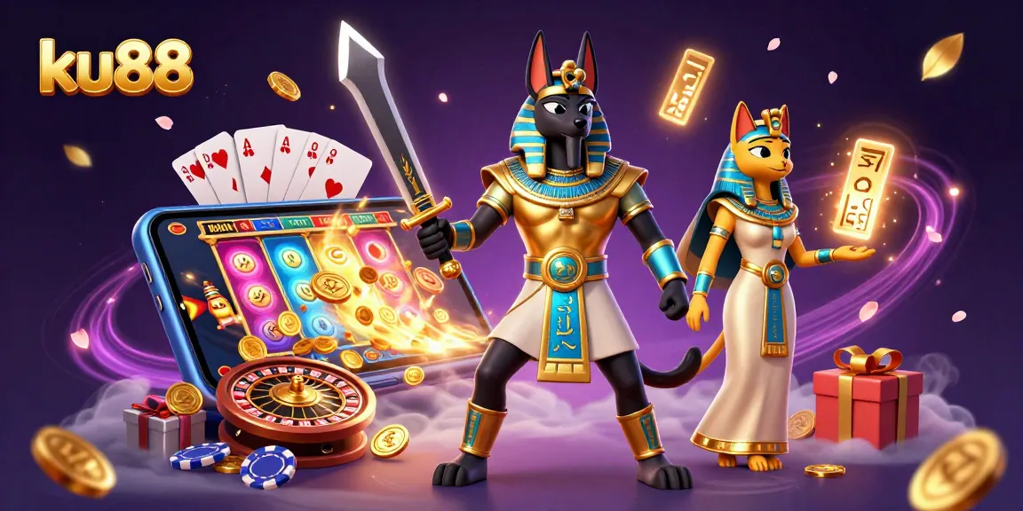 Experience thrilling gaming at ku88 with vibrant characters, action, and casino elements.