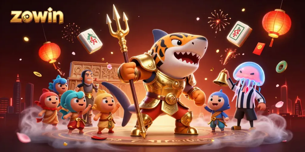 Zowin unveils a vibrant casino underwater scene featuring unique characters and dynamic game elements.