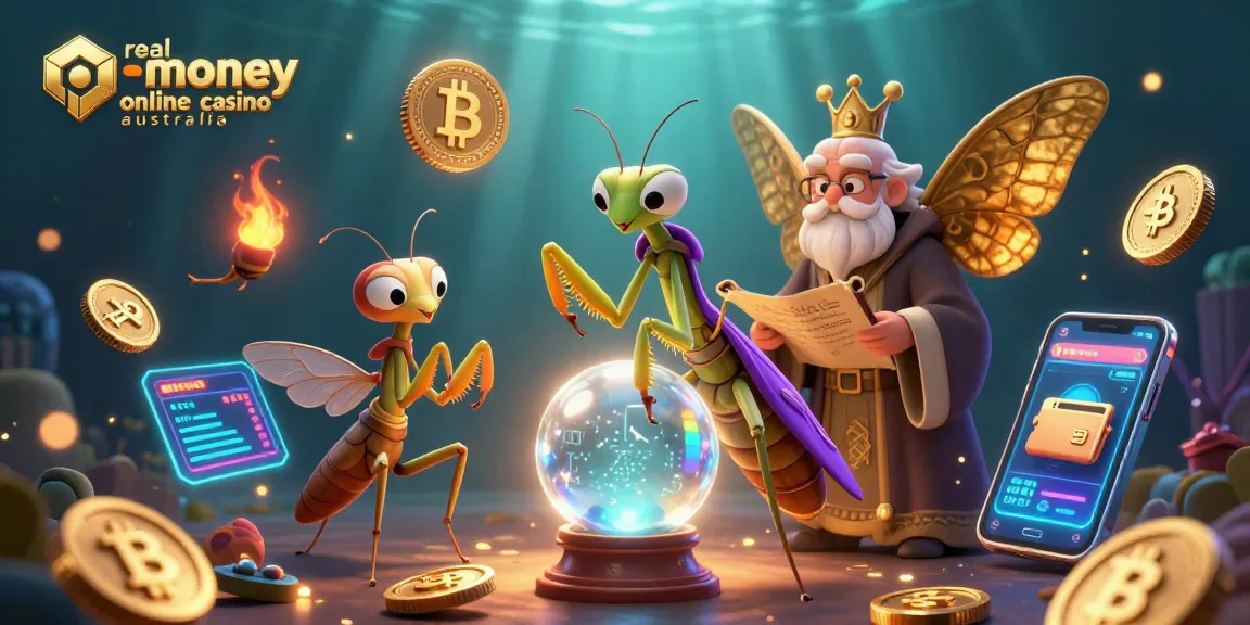 Engage with the enchanting world of real money online casino Australia showcased in a vibrant 3D illustration.
