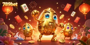 Trải nghiệm cá cược thú vị cùng 789bet với hình ảnh gốc 3D đầy màu sắc của golem vàng và các yếu tố may mắn.
